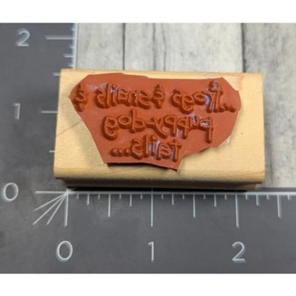 Stampin' Up! Frogs & Snails Puppy Dog Tails 2002 Rubber Stamp Wood #J2